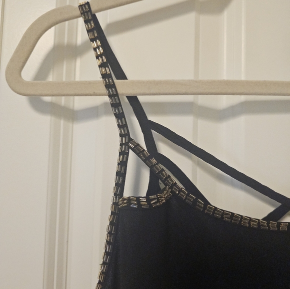 Forever 21 Black Embellished Camisole Top SZ L - Picture 4 of 10